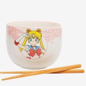 Sailor Crescent Moon Bow Kawaii Anime Ramen Chopstick Bowl Hot Topic New